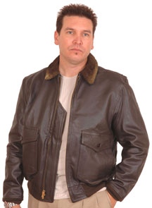G1 Navy Flight Jacket in Cowhide or Goatskin with Plain Leather Collar or Fur Collar