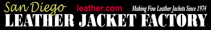 WELCOME TO SAN DIEGO LEATHER JACKET FACTORY MAKING LEATHER JACKETS, LEATHER PANTS, LEATHER CHAPS, LEATHER VESTS & OTHER LEATHER GOODS FOR MOTORCYCLE RIDERS, MOTORCYCLE RACERS AND OTHER BIKER GROUPS  SINCE 1974