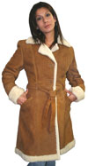 Ladies Spanish Lamb Shearling Fur Coat