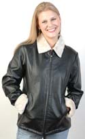 S1221 LADIES FUR LEATHER JACKETS