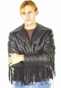 102X FRINGE LEATHER MOTORCYCLE JACKET