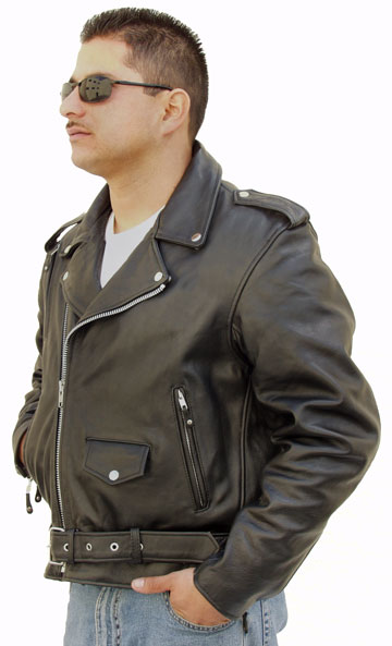 C13 Tall Size Mens Classic Motorcycle Leather Jacket
