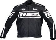 Yamaha 801 Black Superbike Leather Motorcycle Racing Jacket